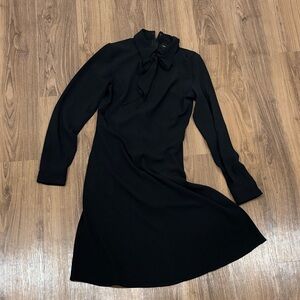 Who What Wear black tie long sleeve Mini dress